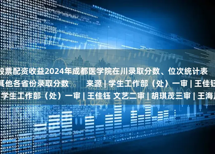 股票配资收益2024年成都医学院在川录取分数、位次统计表        2024年成都医学院在其他各省份录取分数        来源 | 学生工作部（处）一审 | 王佳钰 文艺二审 | 胡琪茂三审 | 王海川